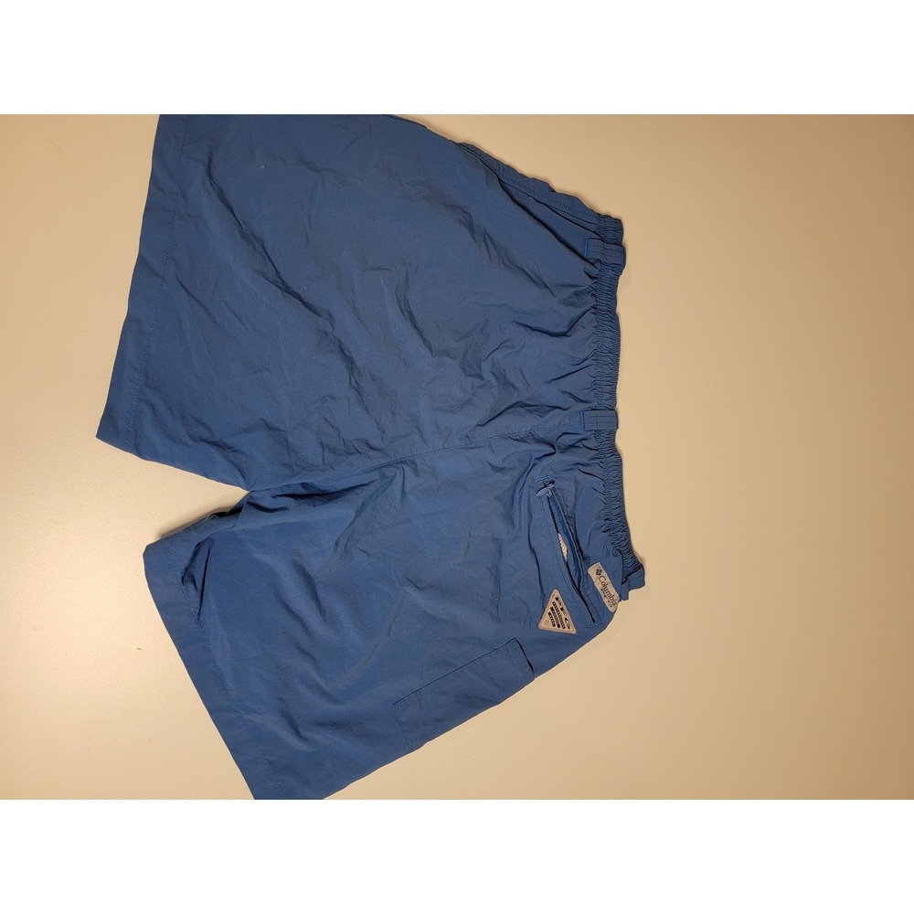 Columbia PFG Mens Blue Fishing Shorts Omni-Shade Mesh Lined Size Medium 6 Inseam - Picture 7 of 8